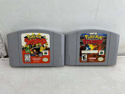 Nintendo 64 Pokemon Game Cartridges Lot of 2 - Snap &: Nintendo 64 Pokemon Game Cartridges Lot of 2 - Snap & Stadium - Untested