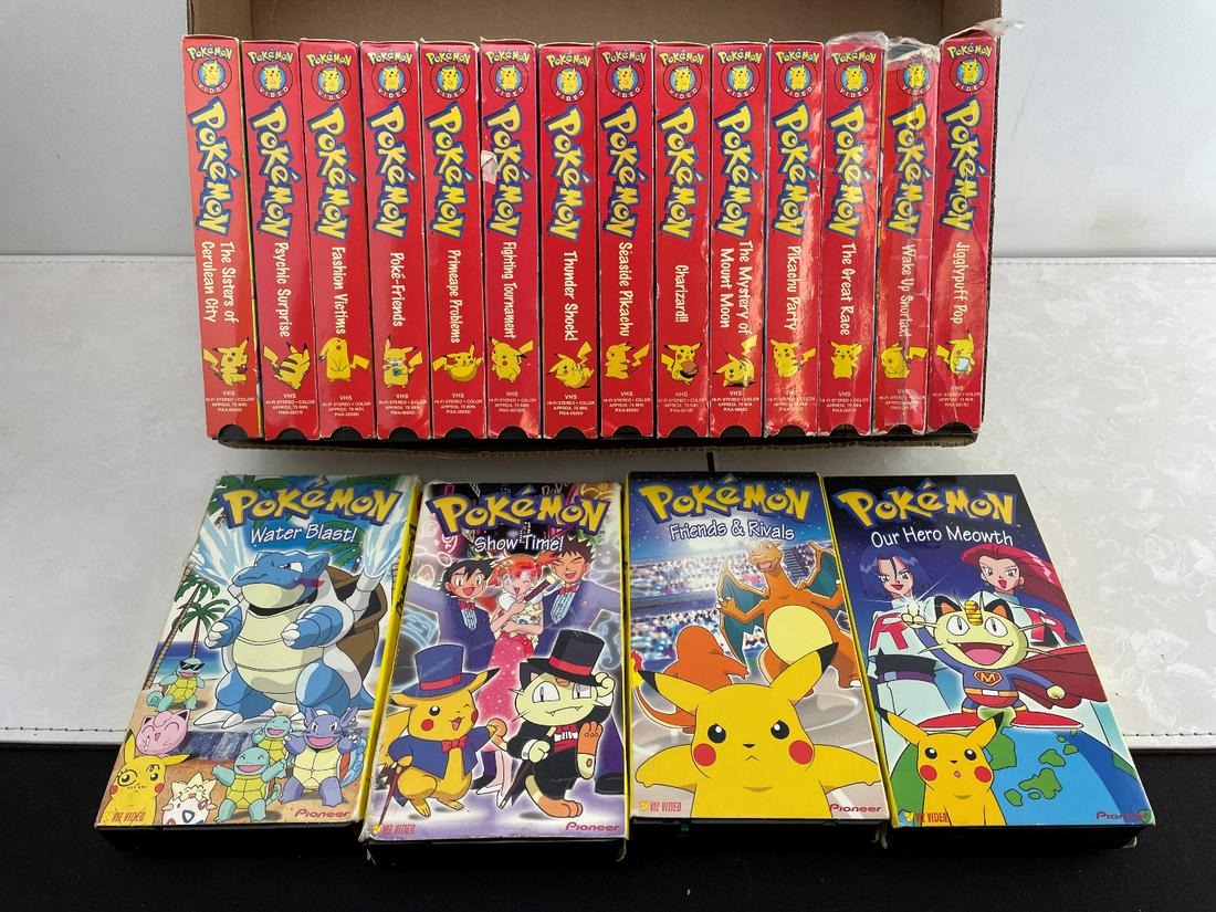 Lot of 18 Pokemon VHS Tapes: Lot of 18 Pokemon VHS Tapes