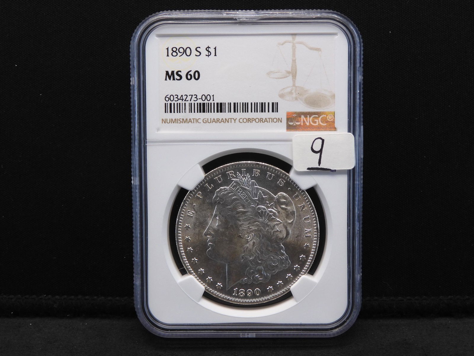 1890-S NGC MS60 Morgan Silver Dollar (1 of 4)