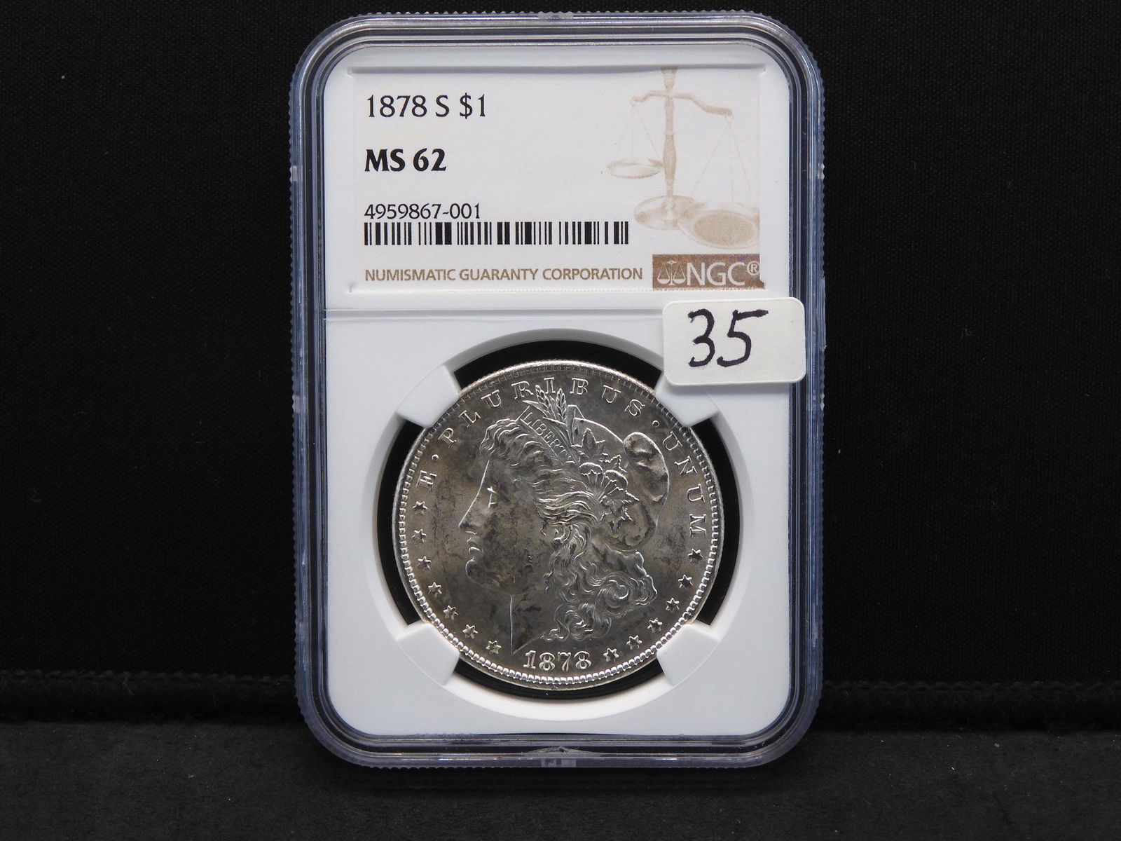 1878-S NGC MS62 Morgan Silver Dollar (1 of 4)