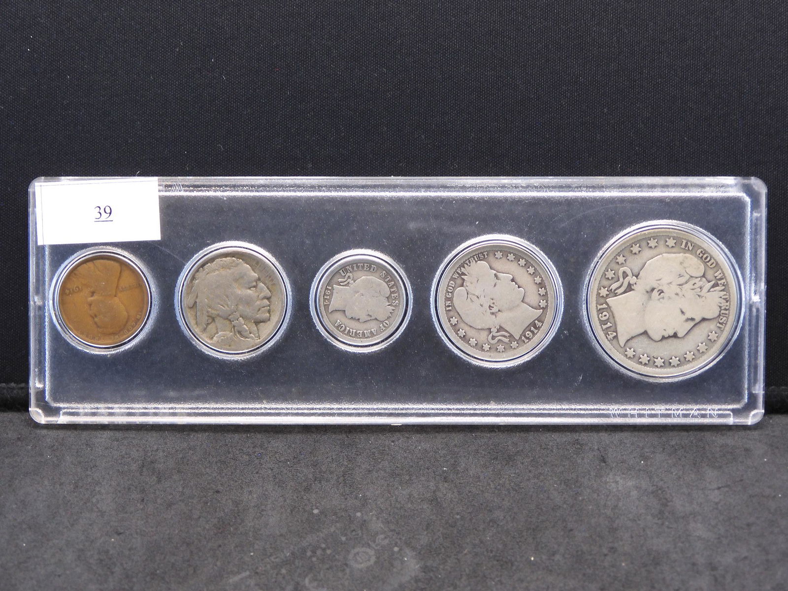 1914 Year Set - From Lincoln Wheat Cent to Barber Half (1 of 2)