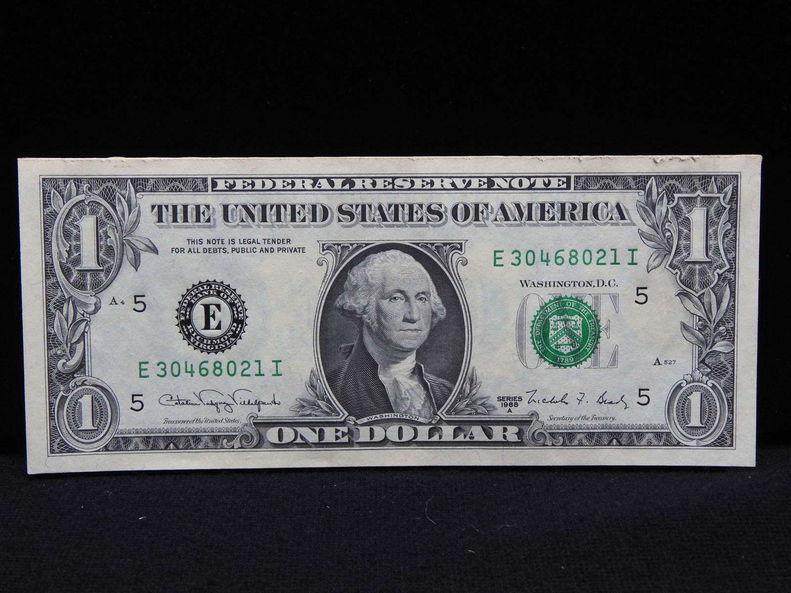 20 Consecutively Numbered Series 1988-A U.S. $1.00 (1 of 6)