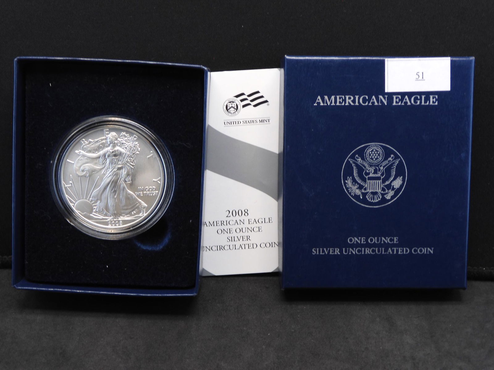 2008 West Point Uncirculated American Silver Eagle OGP (1 of 4)