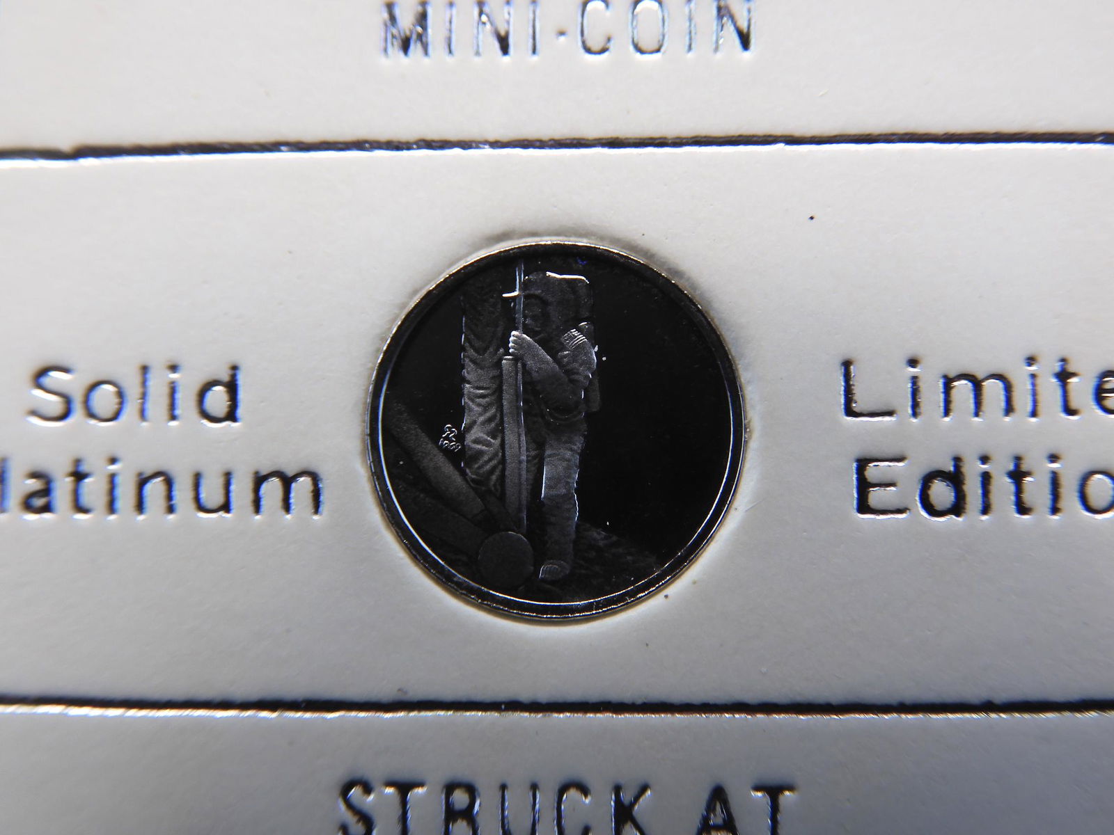 Platinum Mini Coin - Commemorating First Step on the (1 of 4)