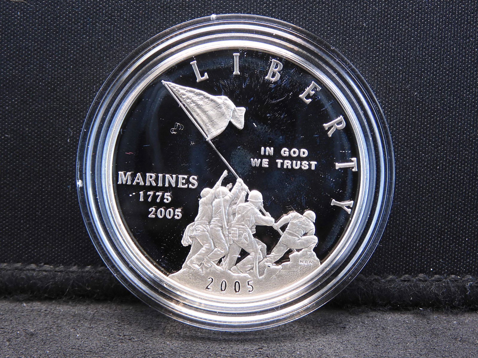 2005 U.S. Marine Corp 230th Anniv. Proof Silver Dollar (1 of 4)