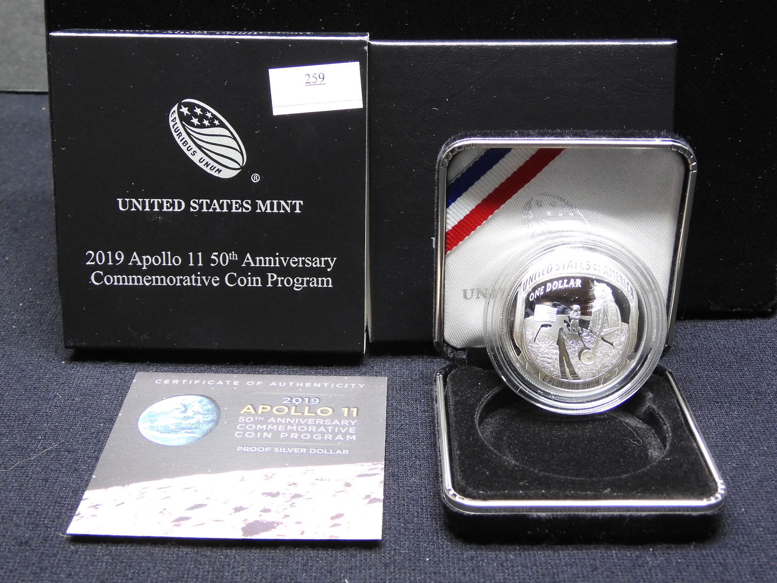 2019 Apollo 11 50th Anniv Proof Silver Dollar OGP (1 of 4)