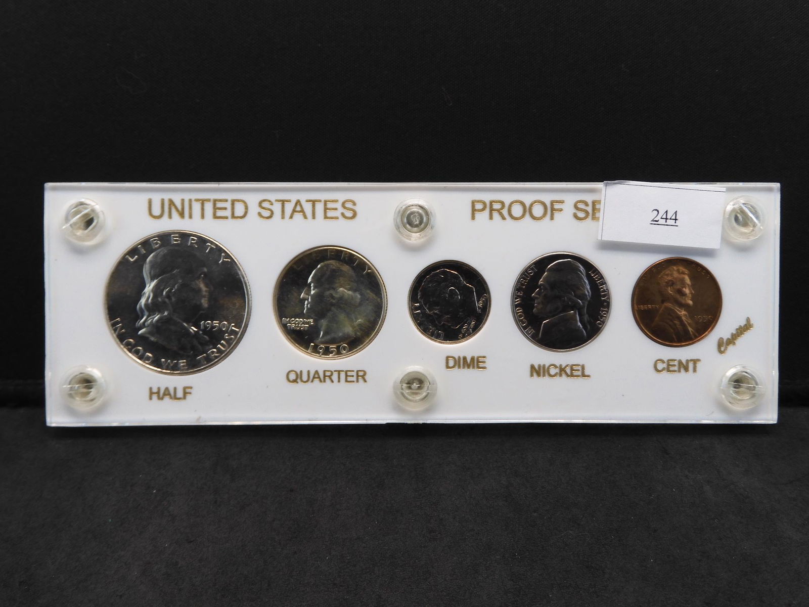 1950 U.S. Proof Set in Hard Plastic Capital Holder (1 of 2)
