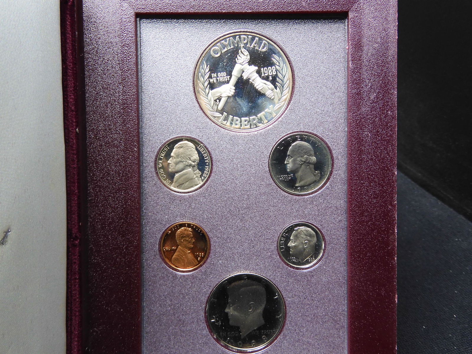 1988 U.S. Olympic Prestige Proof 6 Coin Set OGP (1 of 4)