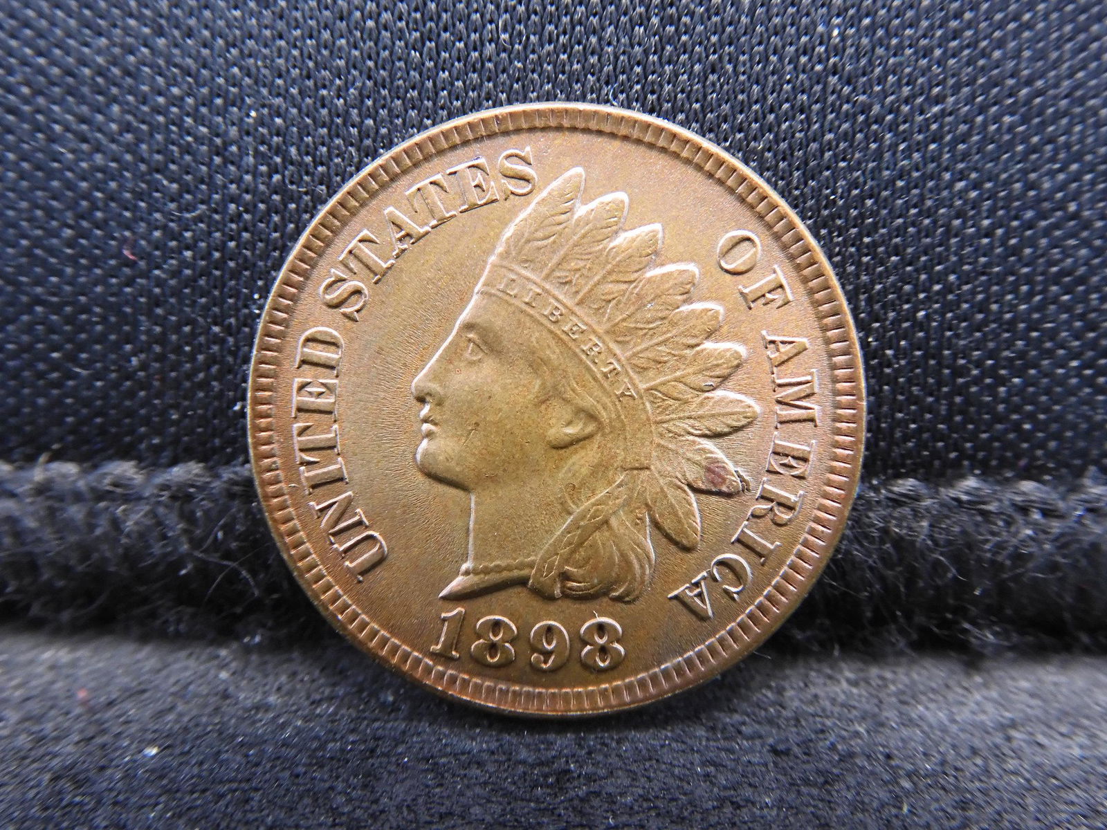 1898 Indian Head Penny Cent - BU Red Nice! (1 of 2)