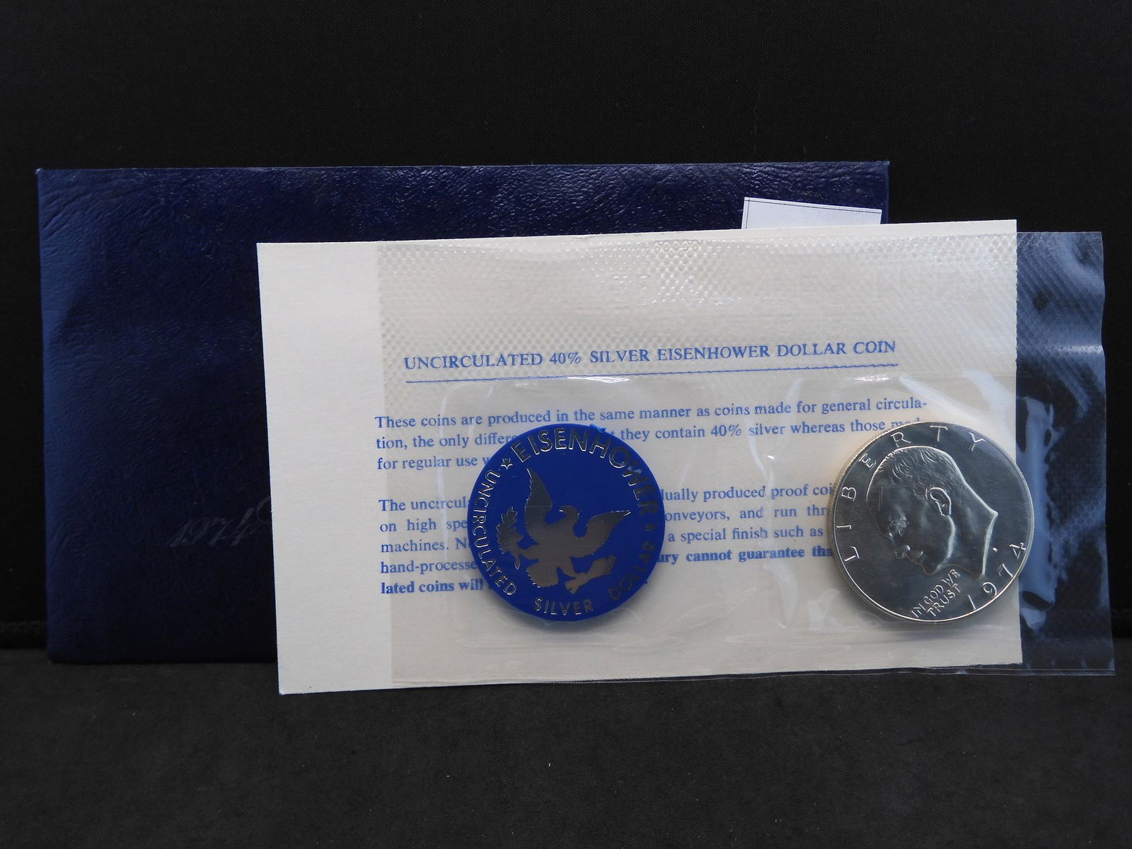 1974-S Eisenhower Ike Uncirculated 40% Silver Dollar (1 of 4)