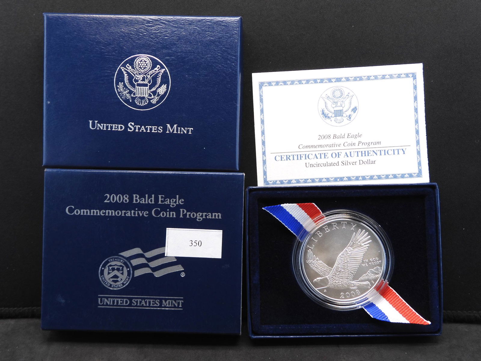 2008 U.S. Bald Eagle Uncirculated Silver Dollar OGP (1 of 4)