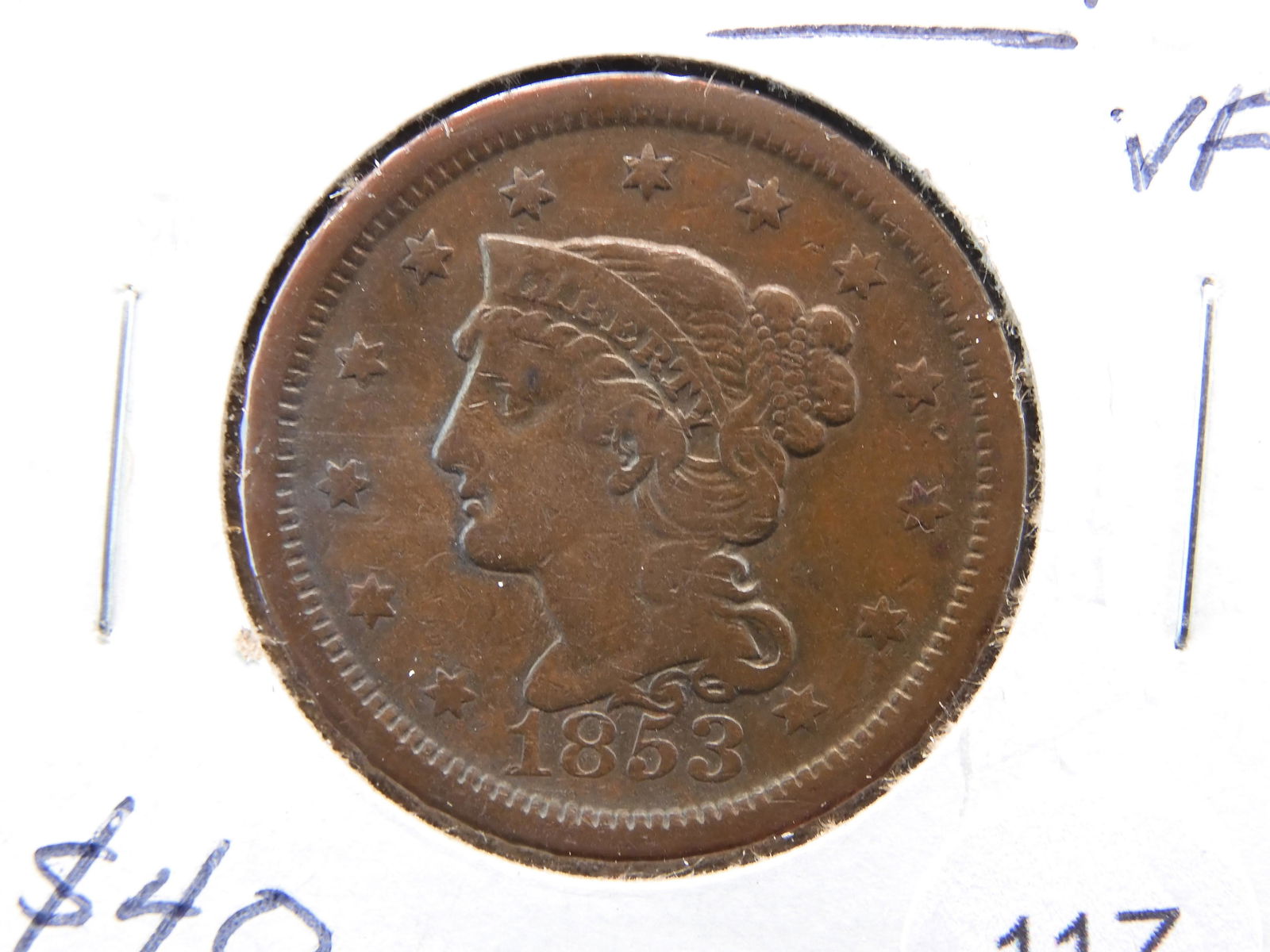 1853 Large centâ€¦"Full Liberty" (1 of 3)