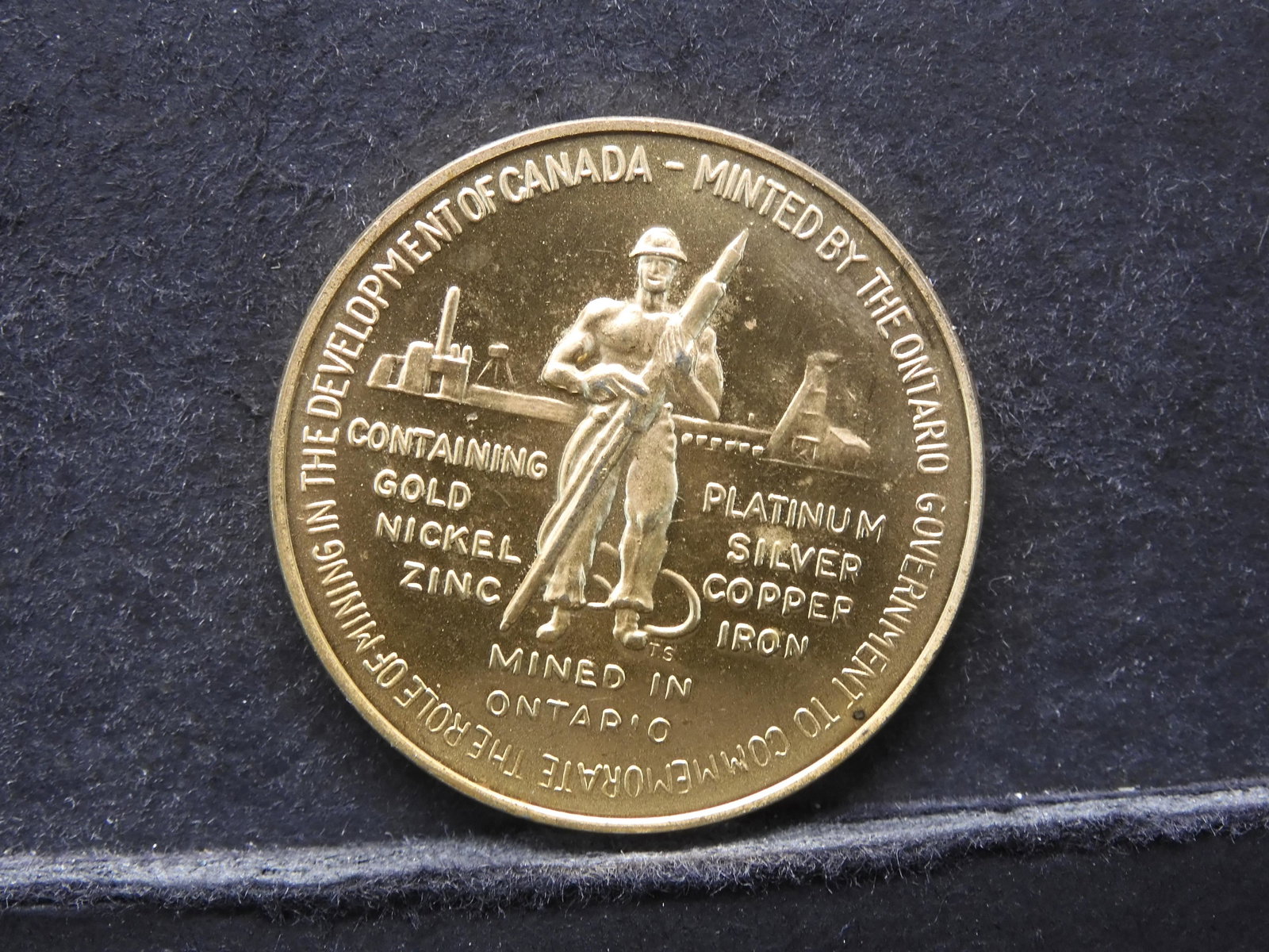 1867-1967 Ontario Confederation Combative Contains: 1867-1967 Ontario Confederation Combative Contains Gold, Nickel, Zinc, Platinum, Silver, Copper, Iron Nonmagnetic