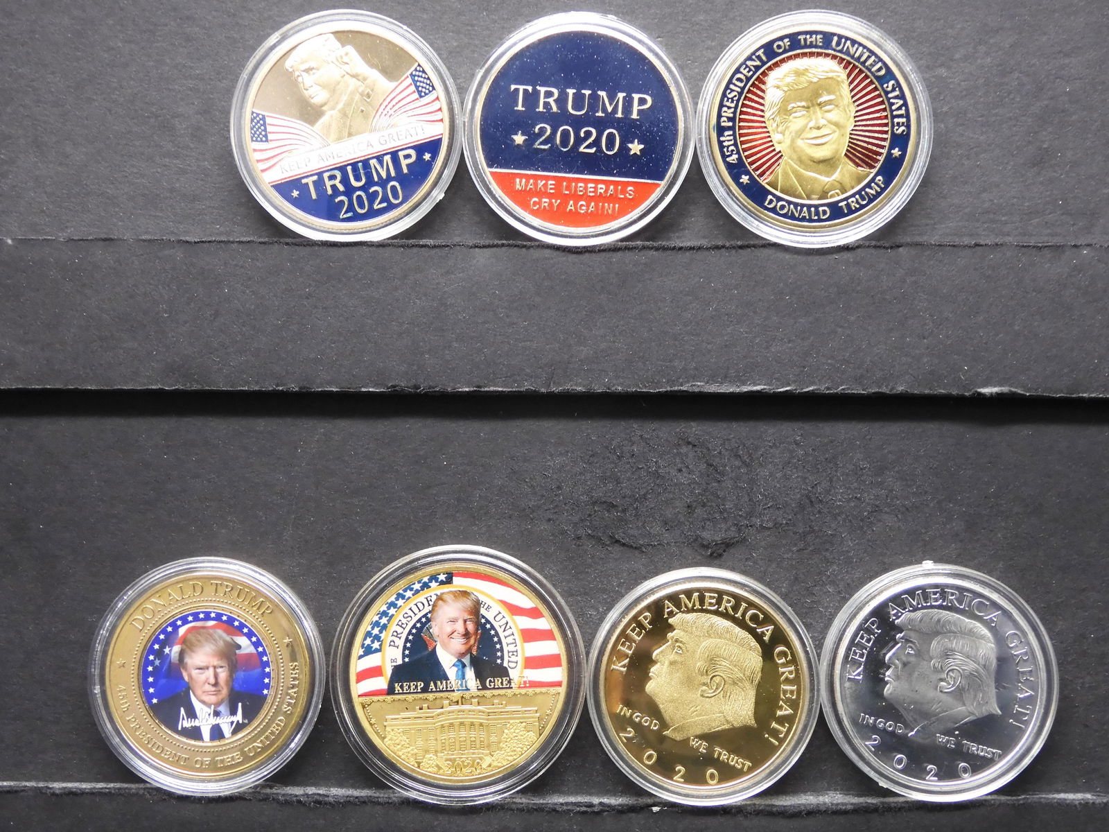 7 Different Trump Medals (1 of 2)