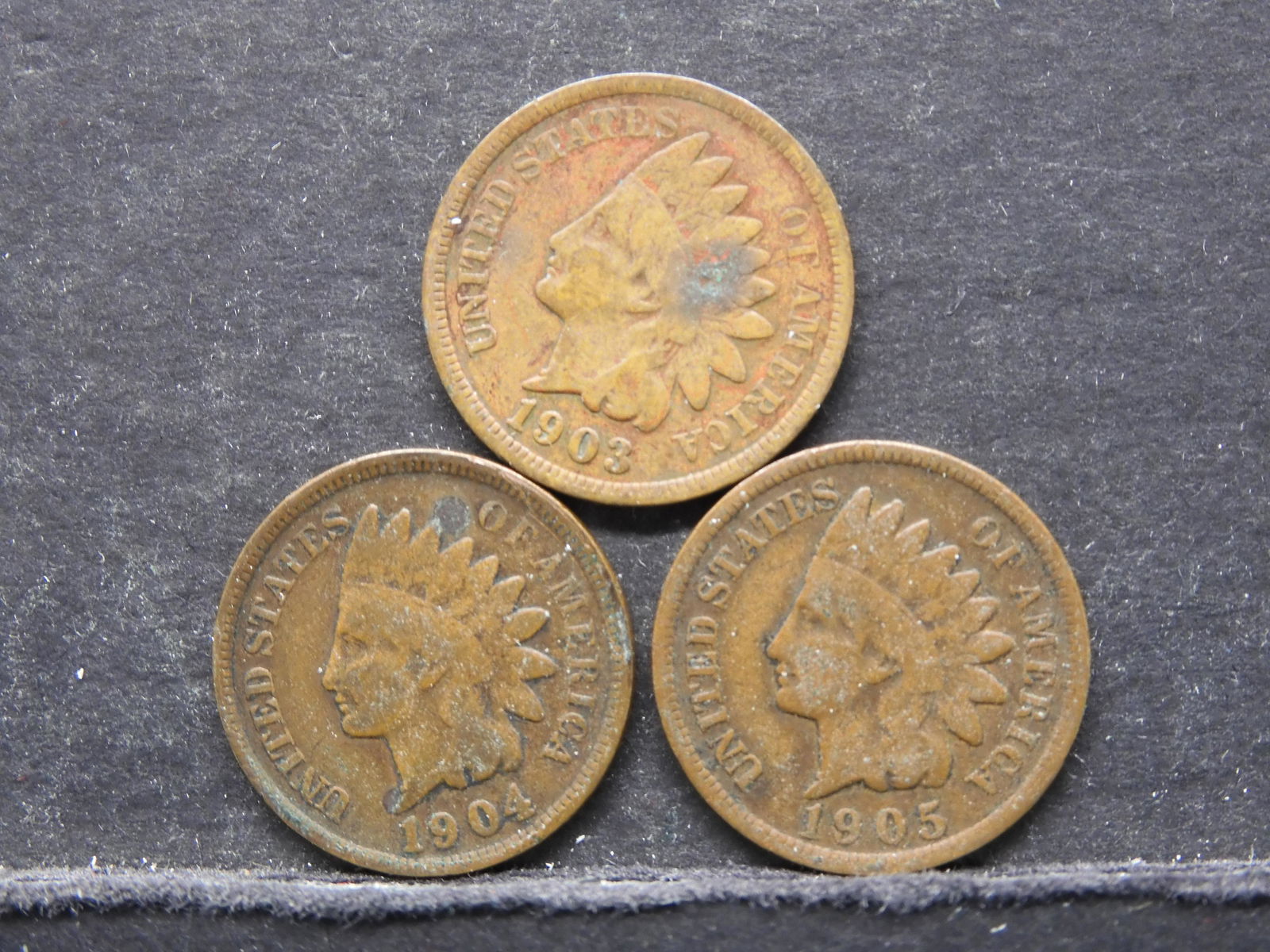 1903, 04, 05 Indian Head Cents (1 of 2)