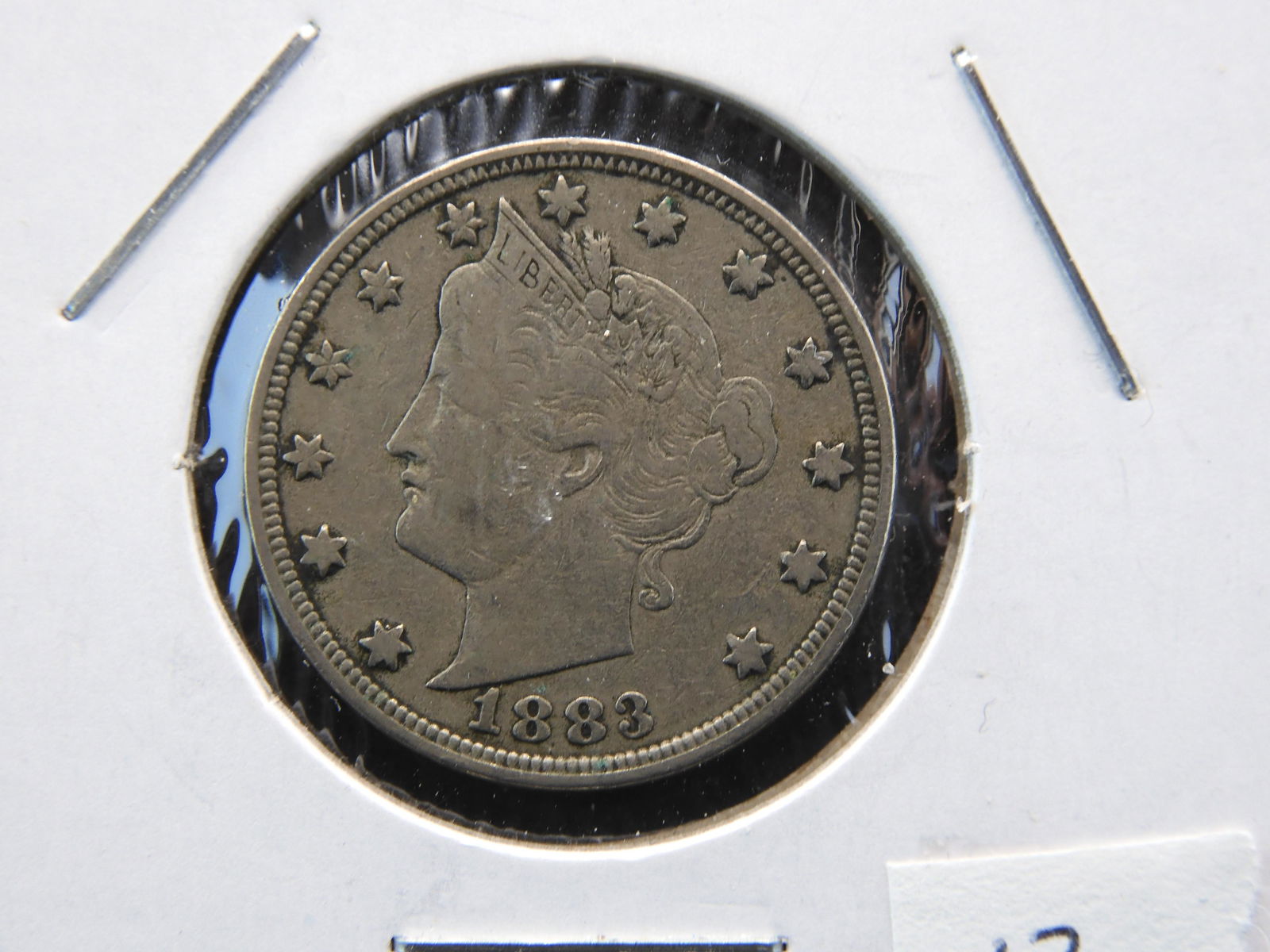 1883 No Cent  V Nickel with full Rims and Liberty. (1 of 3)