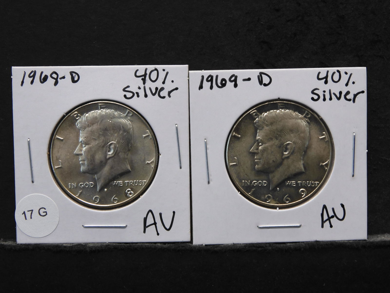 1968-D/1969-D Kennedy Half Dollars From Mint Roll 40% (1 of 3)