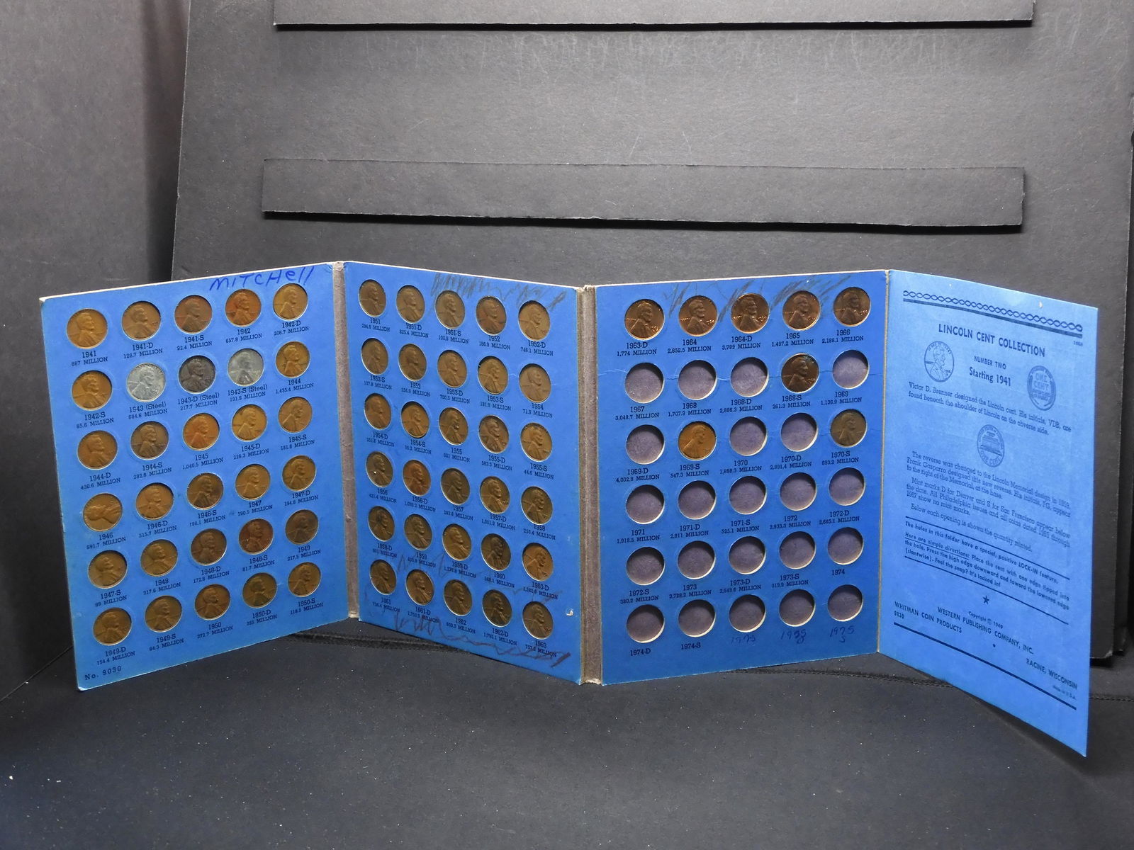 68 Wheat Pennies  (1941-1966) complete in Whitman (1 of 7)