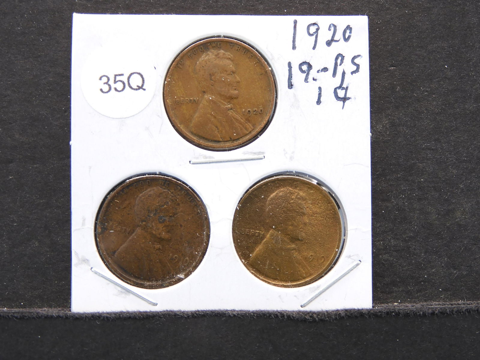 1919 x 2, 1920 Lincoln Wheat Cents (1 of 3)