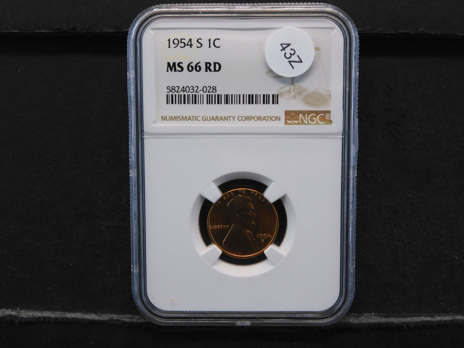 1954-S MS66 RD Lincoln Penny (Graded by NGC) (1 of 4)