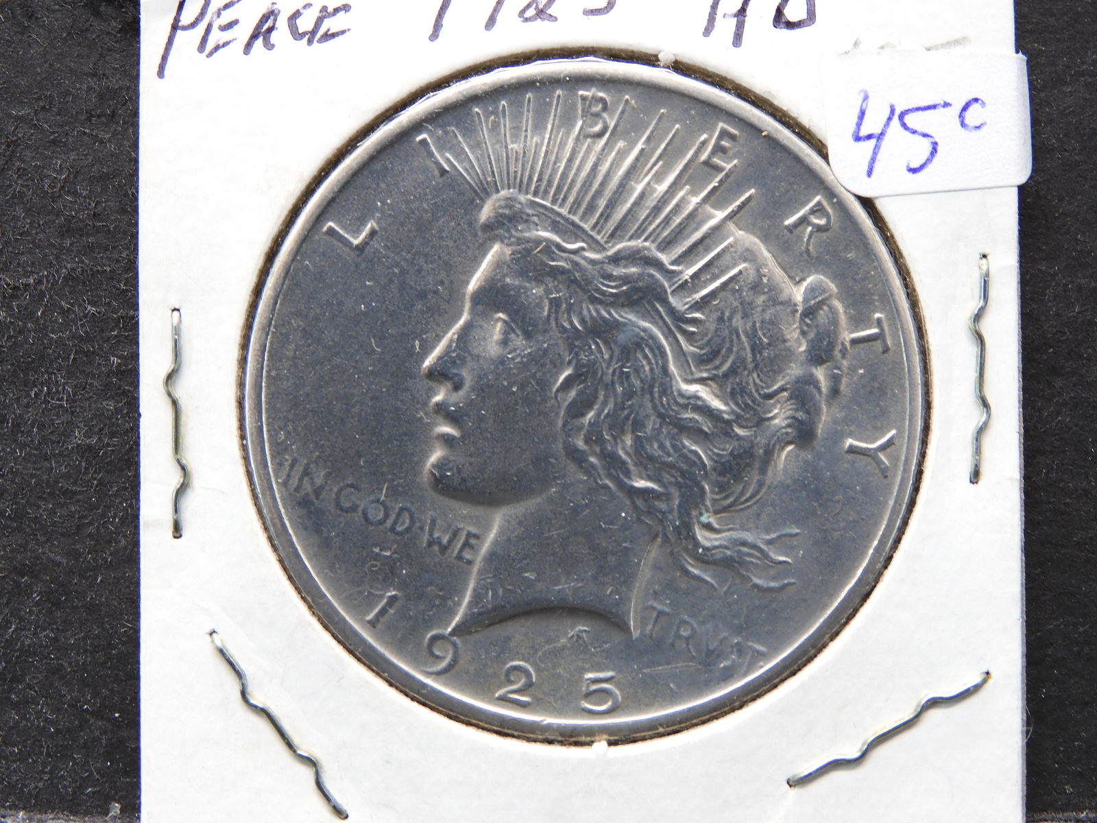 1925 (AU/10.2 MILL MINTED) PEACE SILVER (90%) DOLLAR (1 of 3)