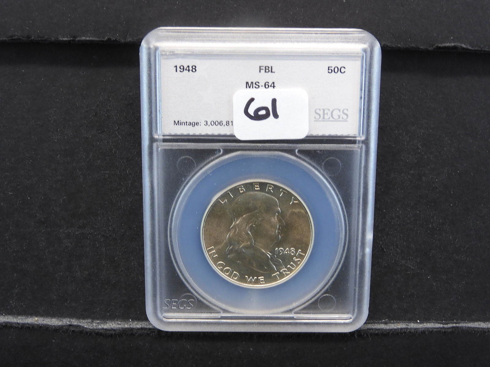 1948 Franklin Half Dollar - FBL Ms64 (1 of 4)