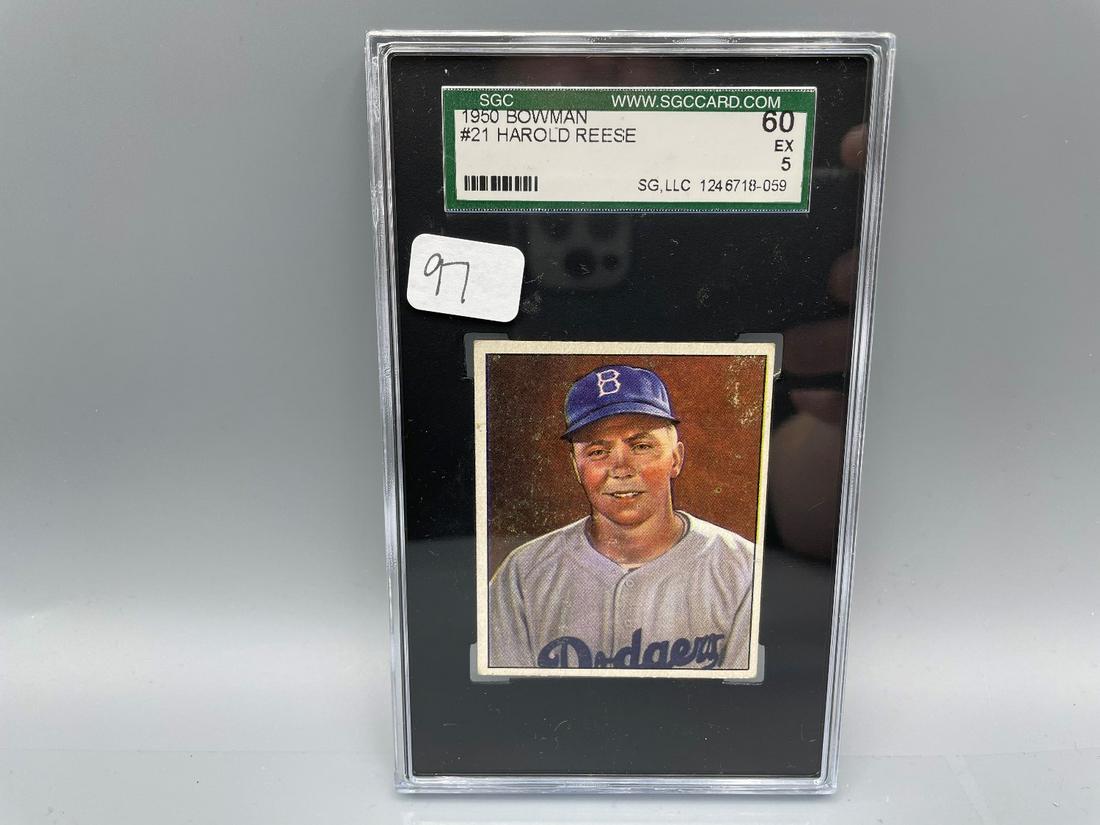 1950 Bowman Pee Wee Reese #21 SGC 5 EX HOF (1 of 3)