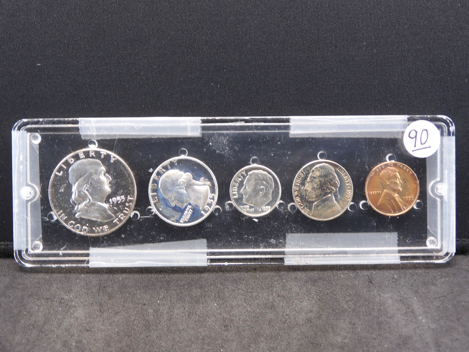 1955 U.S. Proof Set in Hard Plastic Case - Some Cameo (1 of 2)