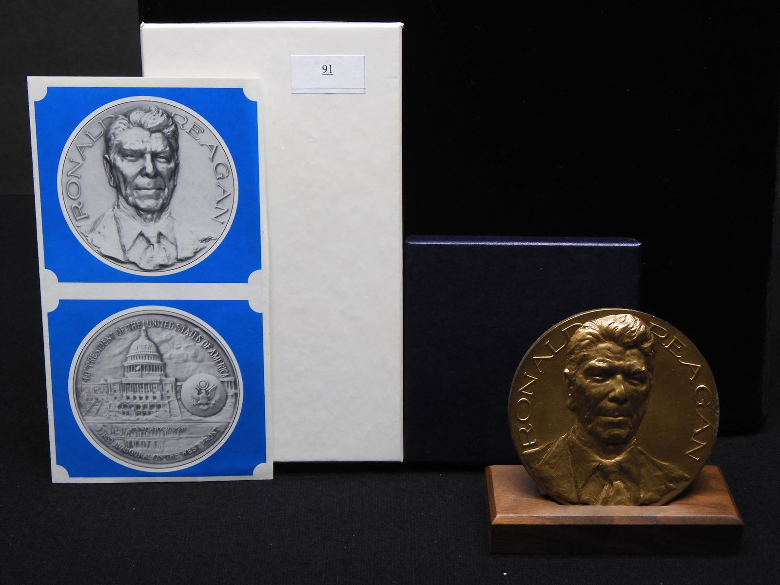 Ronald Reagan Presidential Inaugural Medal w/ Display (1 of 7)