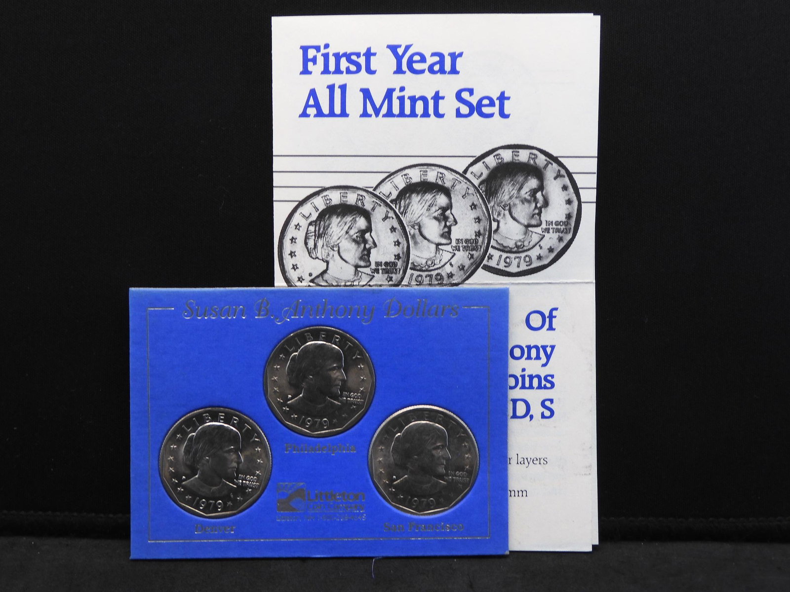 1979 Susan B. Anthony P & D & S Dollar Set: 1979 Susan B. Anthony P & D & S Dollar Set