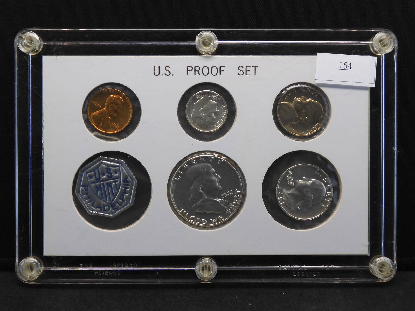 1961 U.S. Proof Set in Hard Plastic Holder (1 of 2)