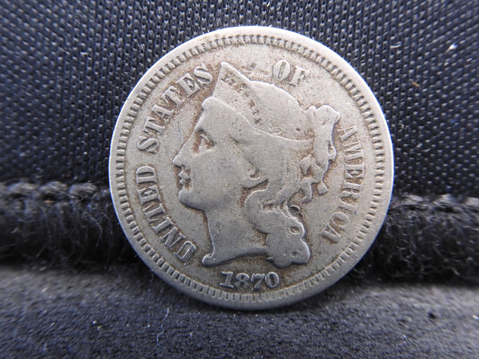 1870 Three Cent Nickel - Nice Detail! (1 of 2)