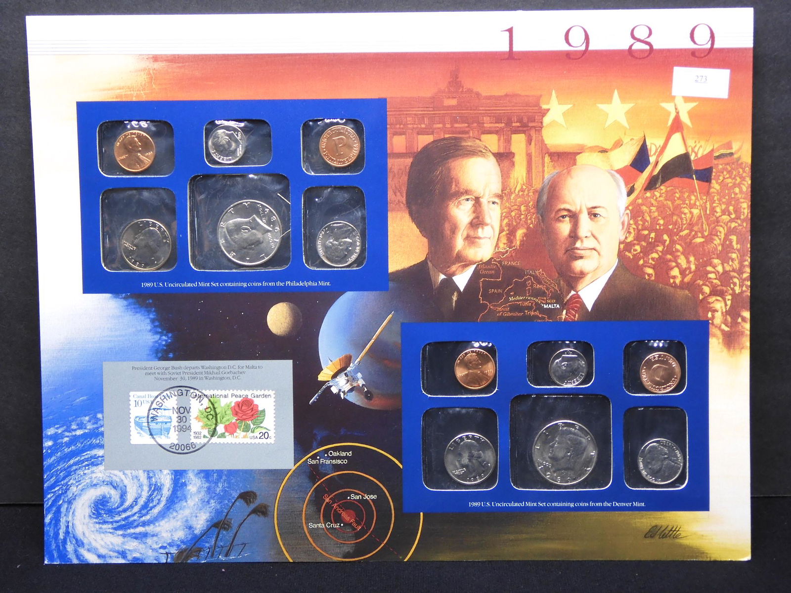1989 U.S. P & D Mint Set w/ Historical Events of the (1 of 12)