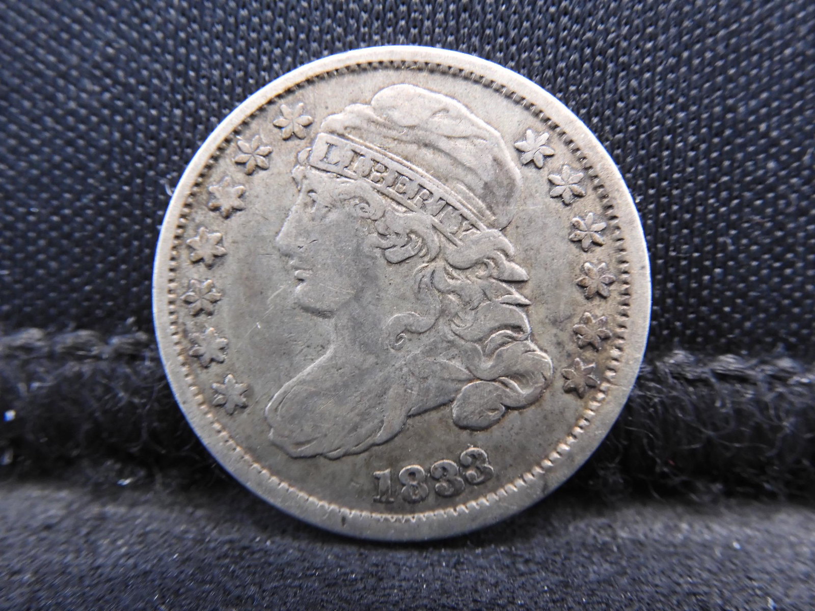 1833 Capped Bust Silver Dime - VF Condition (1 of 2)