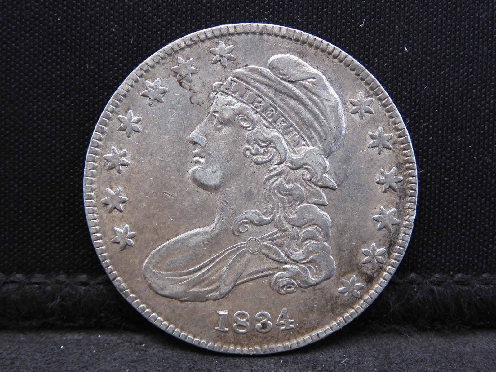 1834 Capped Bust Silver Half Dollar - Nice Luster! (1 of 2)