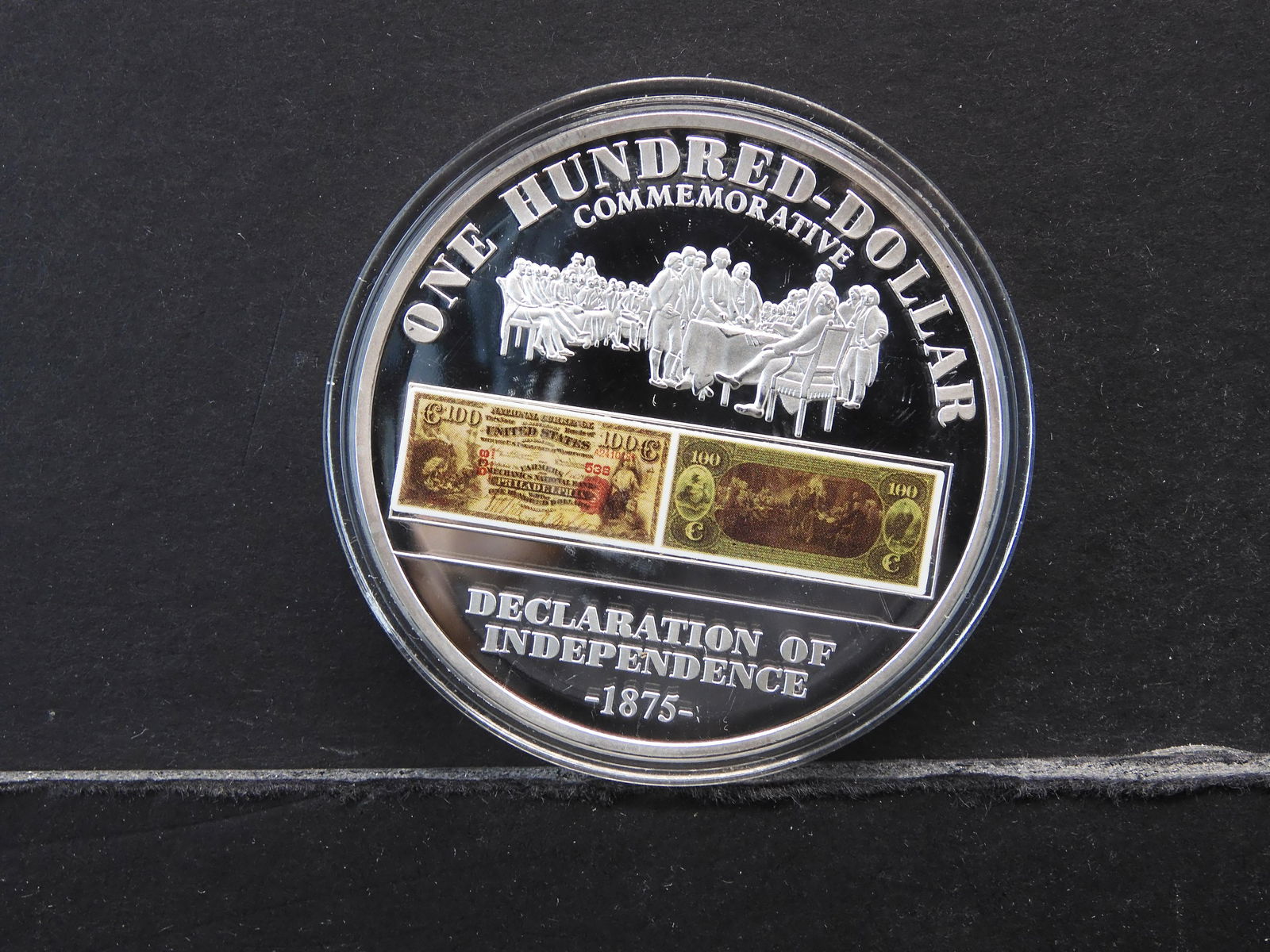 American Mint Silver Plated Proof coin Declaration Of (1 of 3)
