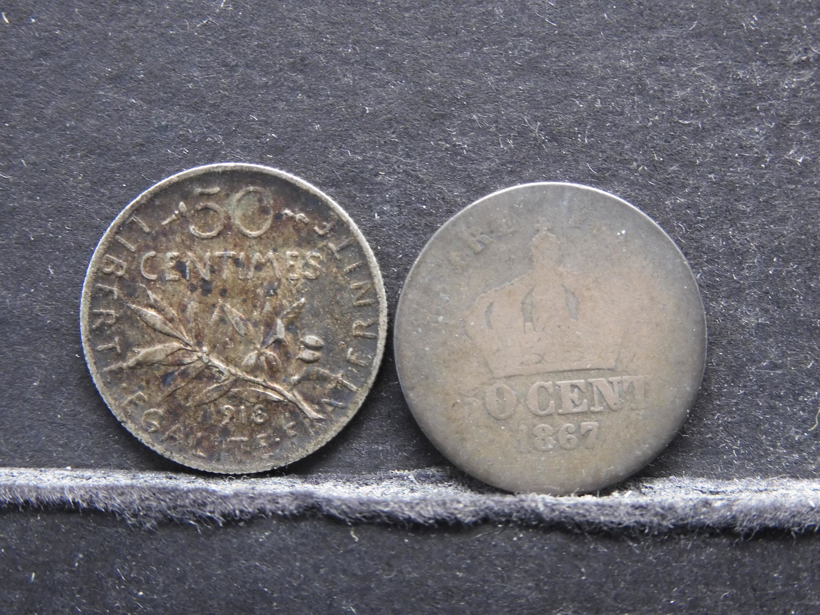 France  50 Cent 1867 and 1918 (1 of 2)
