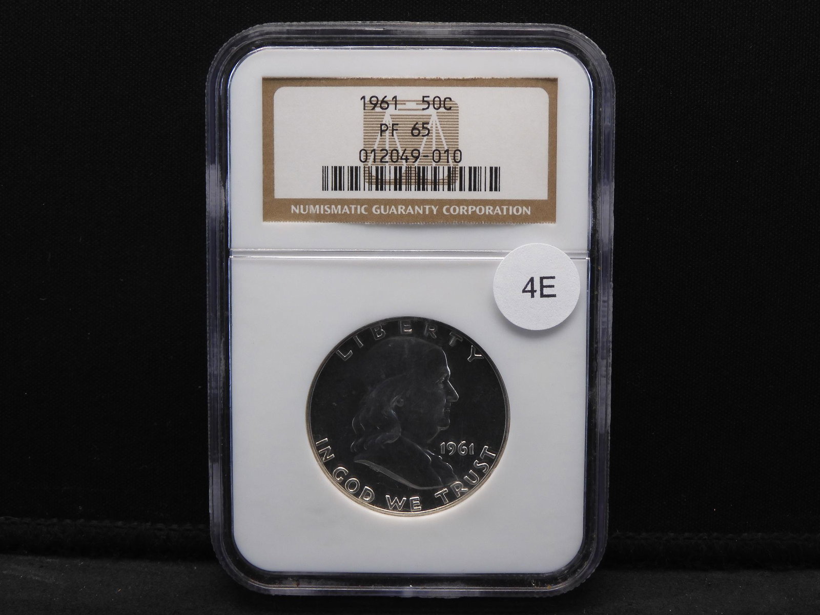 1961 Proof Franklin Half Dollar -  NGC PF 65  - 90% (1 of 4)