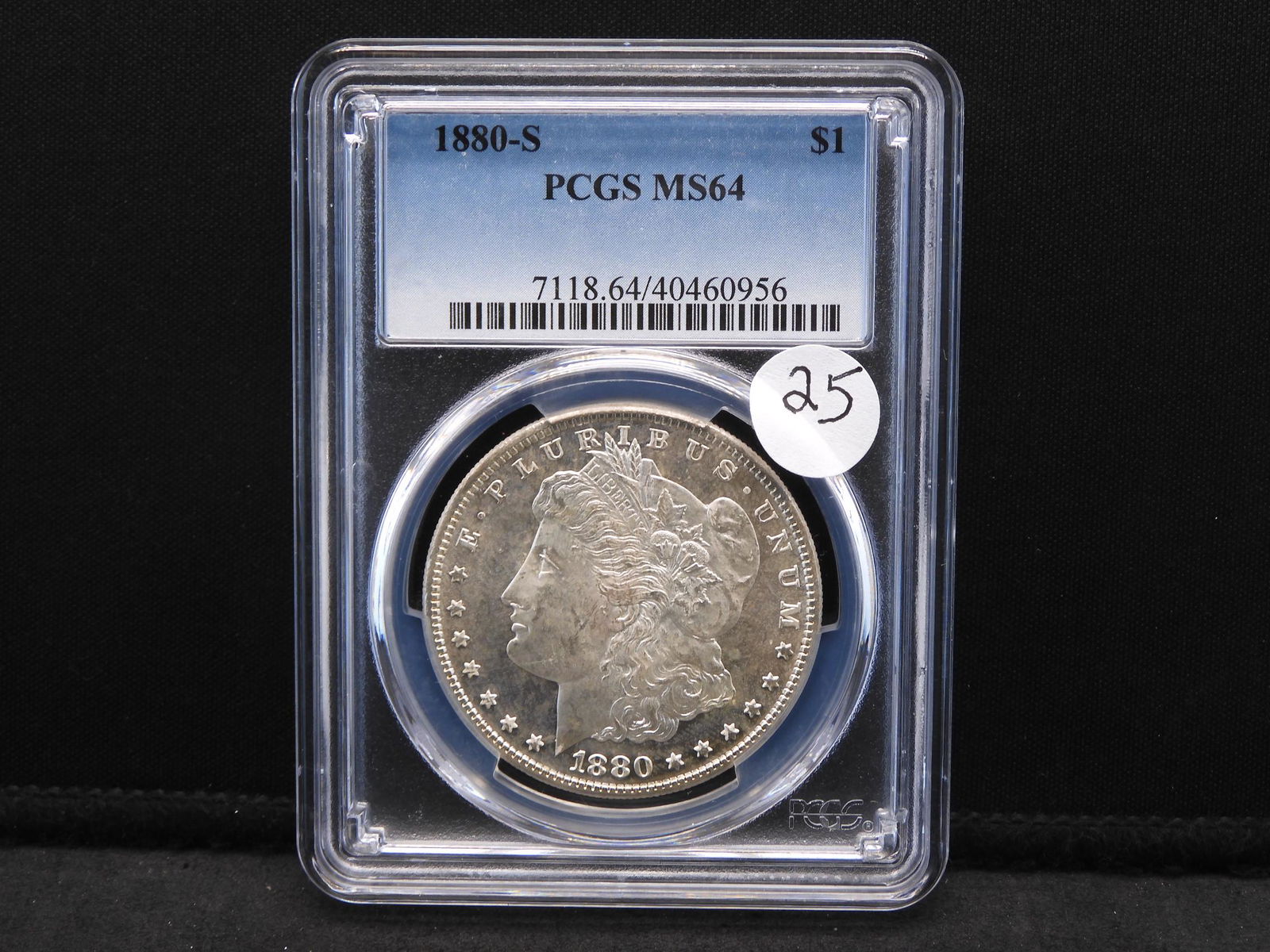 1880-S Morgan Dollar.  Slabbed by PCGS (The Best) as MS (1 of 4)