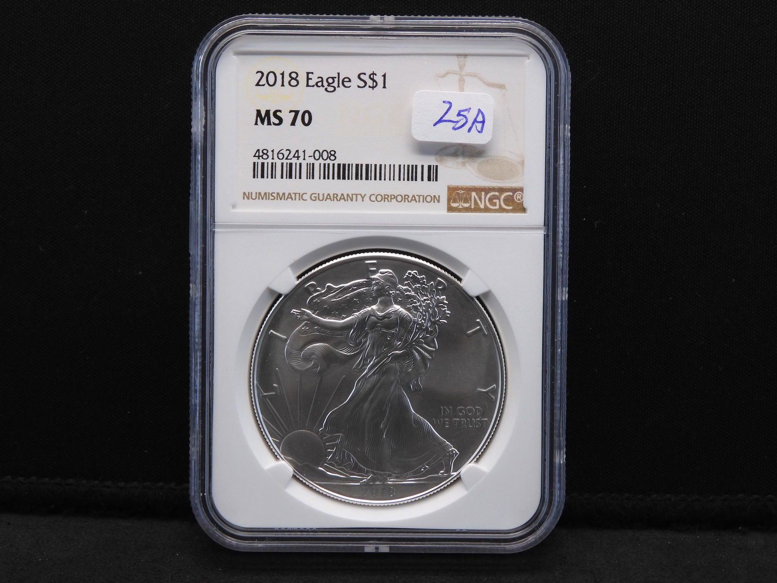 2018 American Silver Eagle.  Slabbed by NGC (2nd Best) (1 of 4)