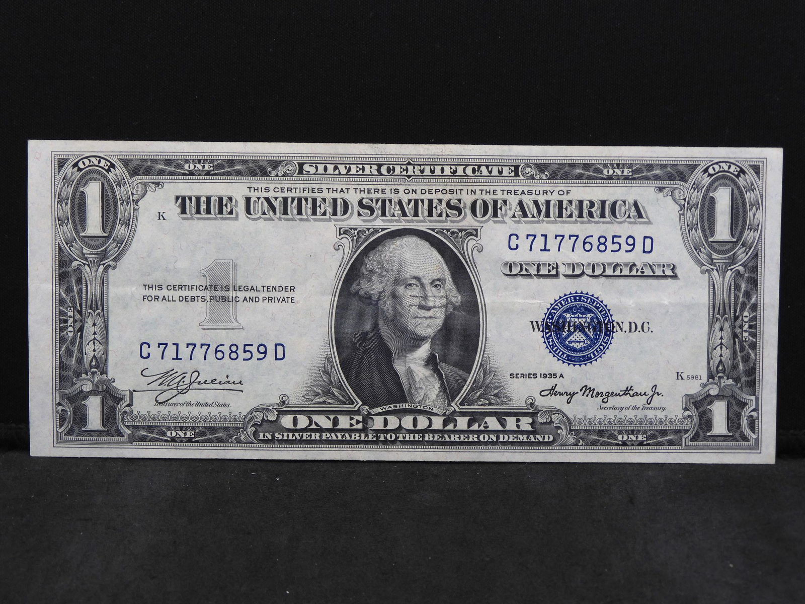 1935 A Series $1 Silver Certificate.  Beautiful Crisp (1 of 3)