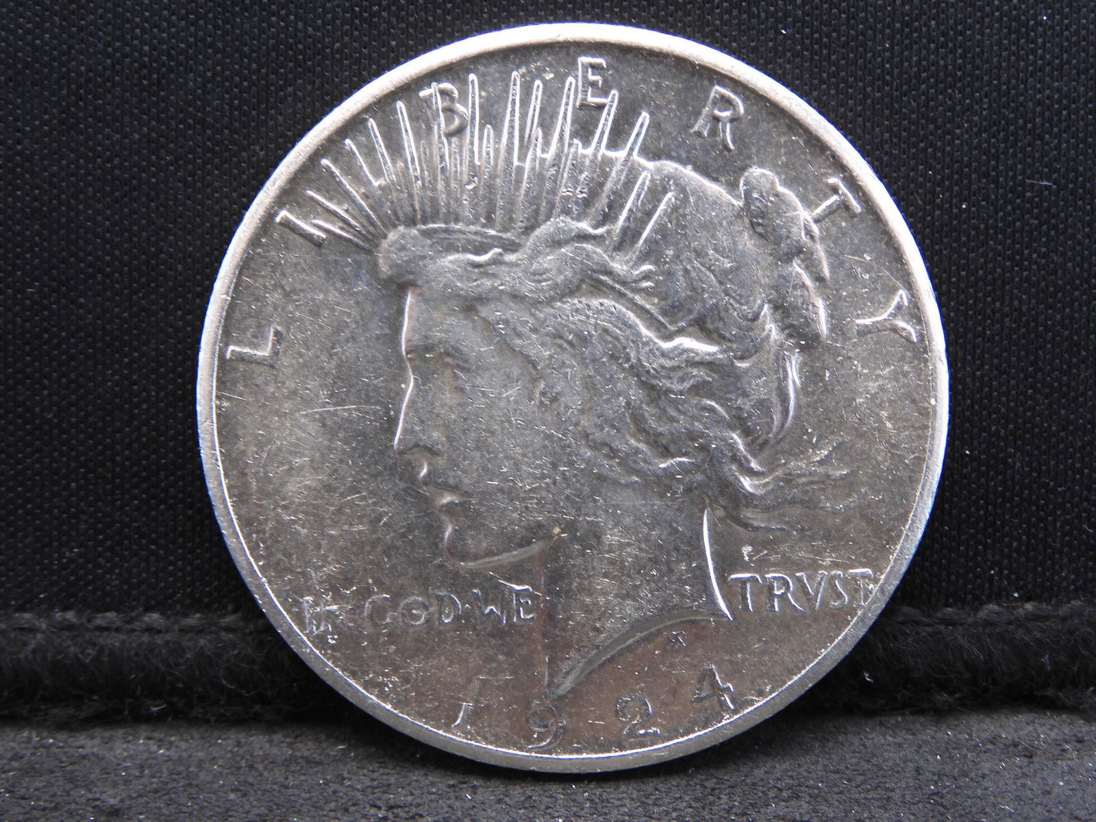1924-S Peace Silver Dollar.  Beautiful Luster & (1 of 2)