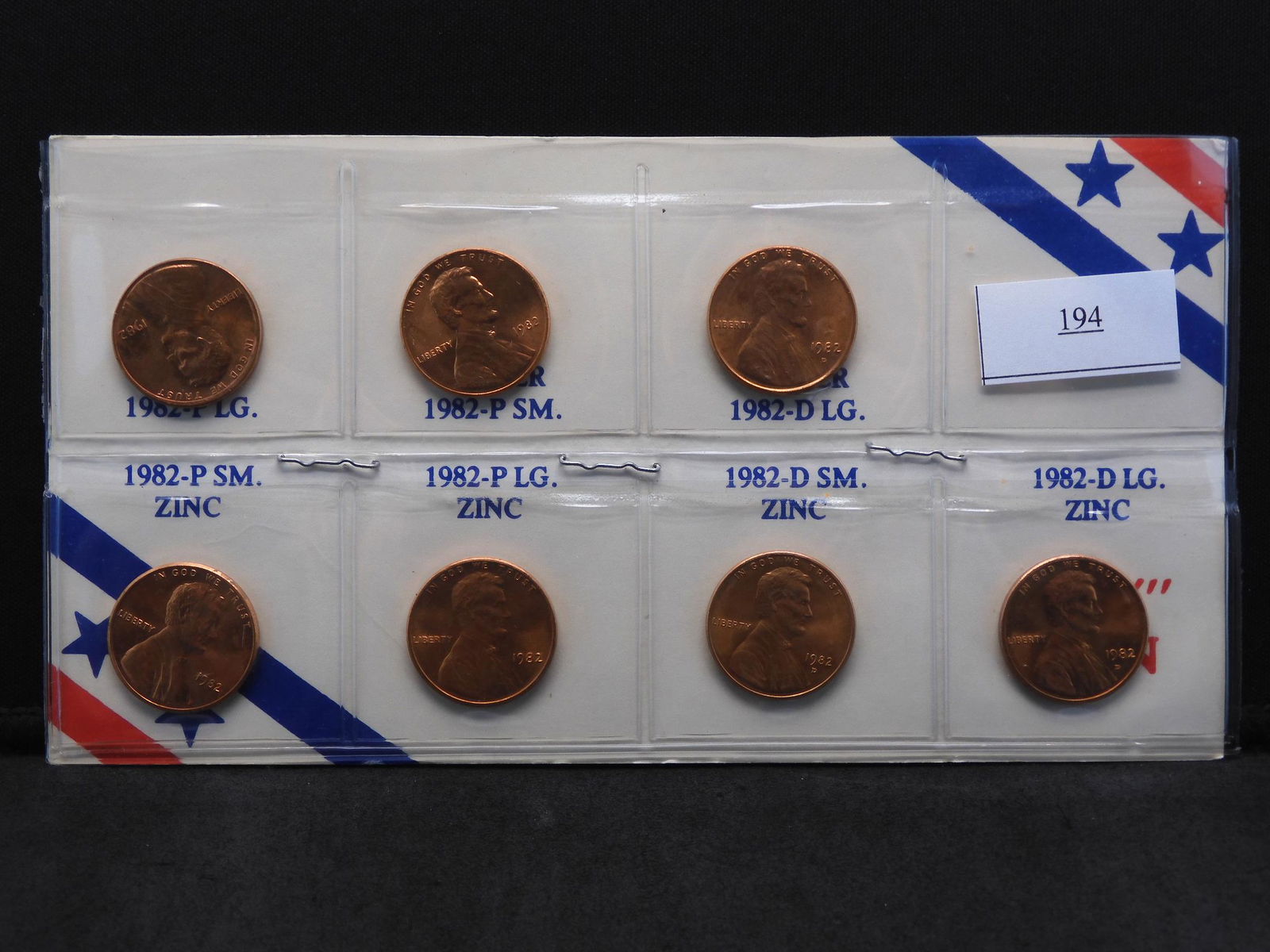 1982 Lincoln Memorial Cents - All Varieties 7 Pc. Set (1 of 3)