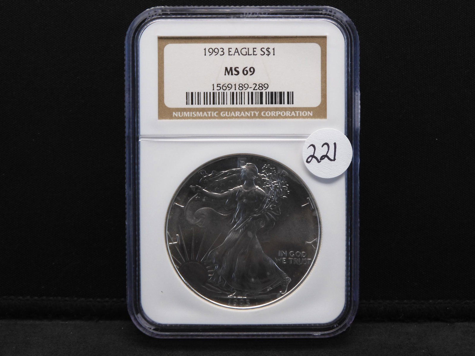 1993 NGC MS69 1993 American Silver Eagle (1 of 4)