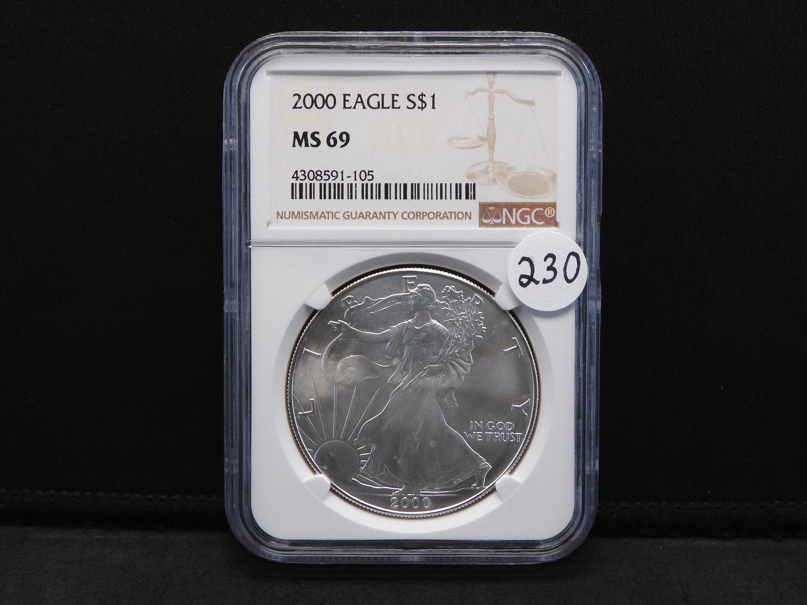 2000 NGC MS69 American Silver Eagle (1 of 4)