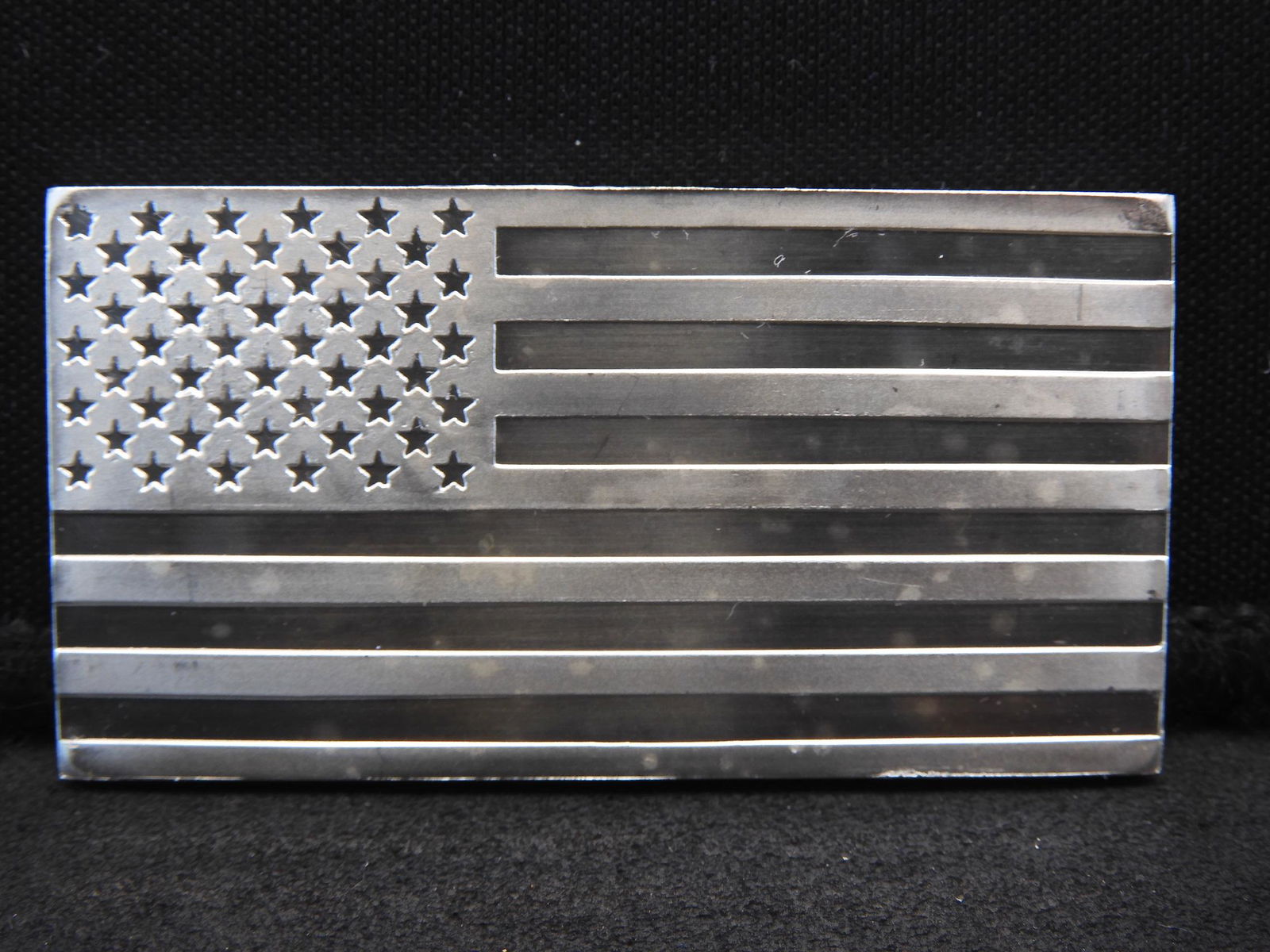 20 Grams Pure Silver .999 Fine Bar w/ American Flag on (1 of 2)