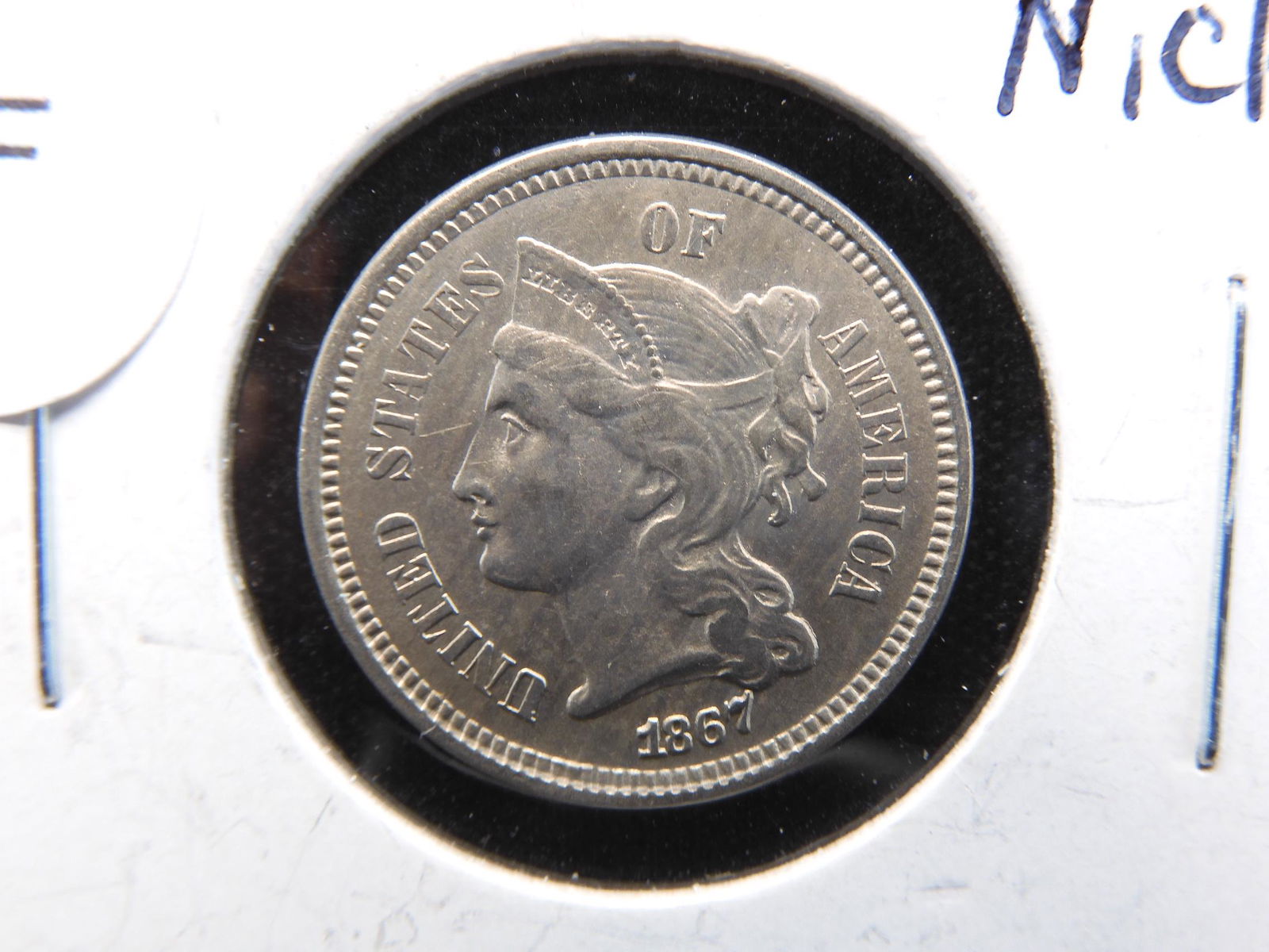 1867 CN US 3 CENT NICKEL (1 of 3)