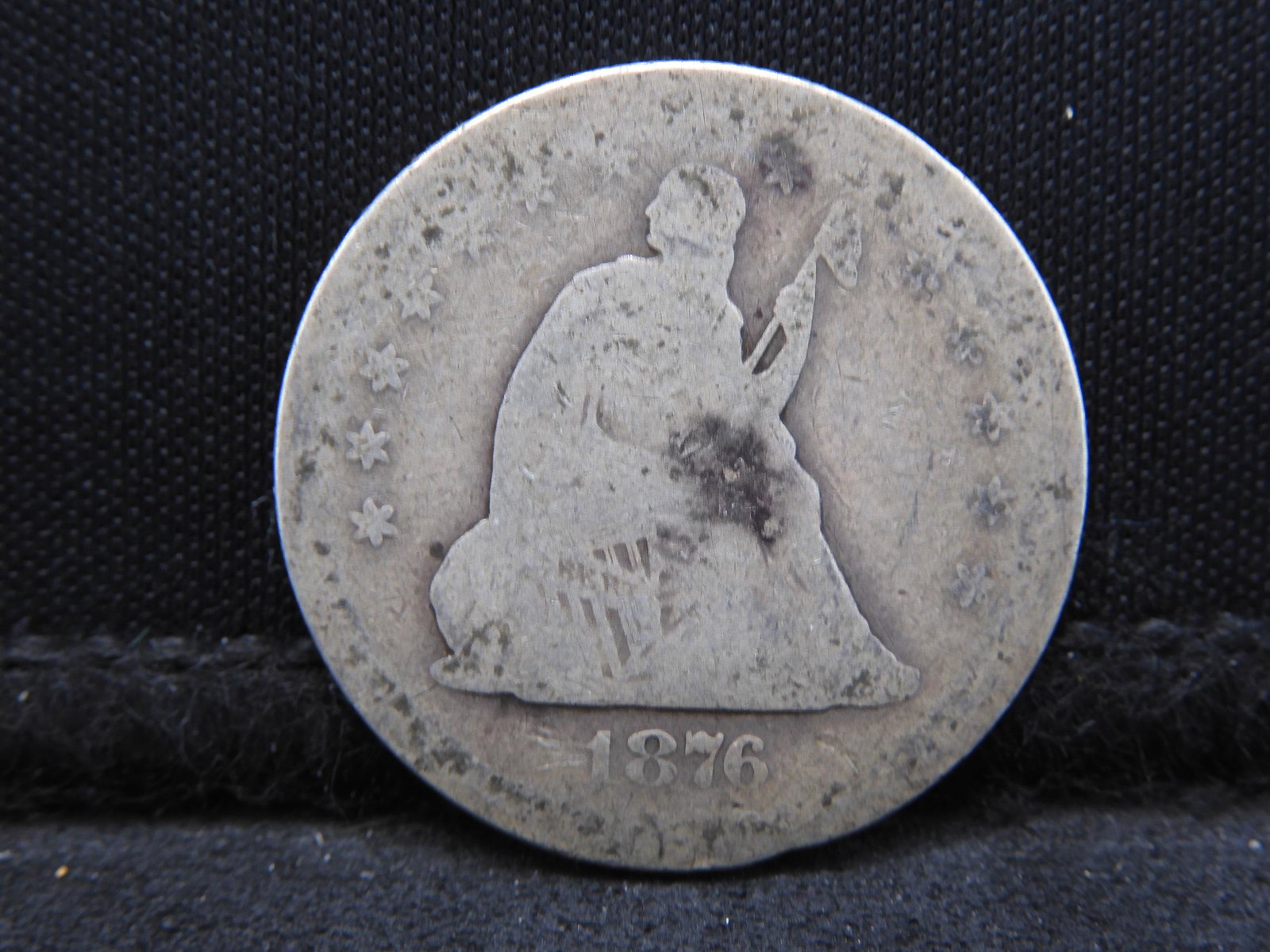 1876-S U.S. Seated Liberty Quarter.: 1876-S U.S. Seated Liberty Quarter.