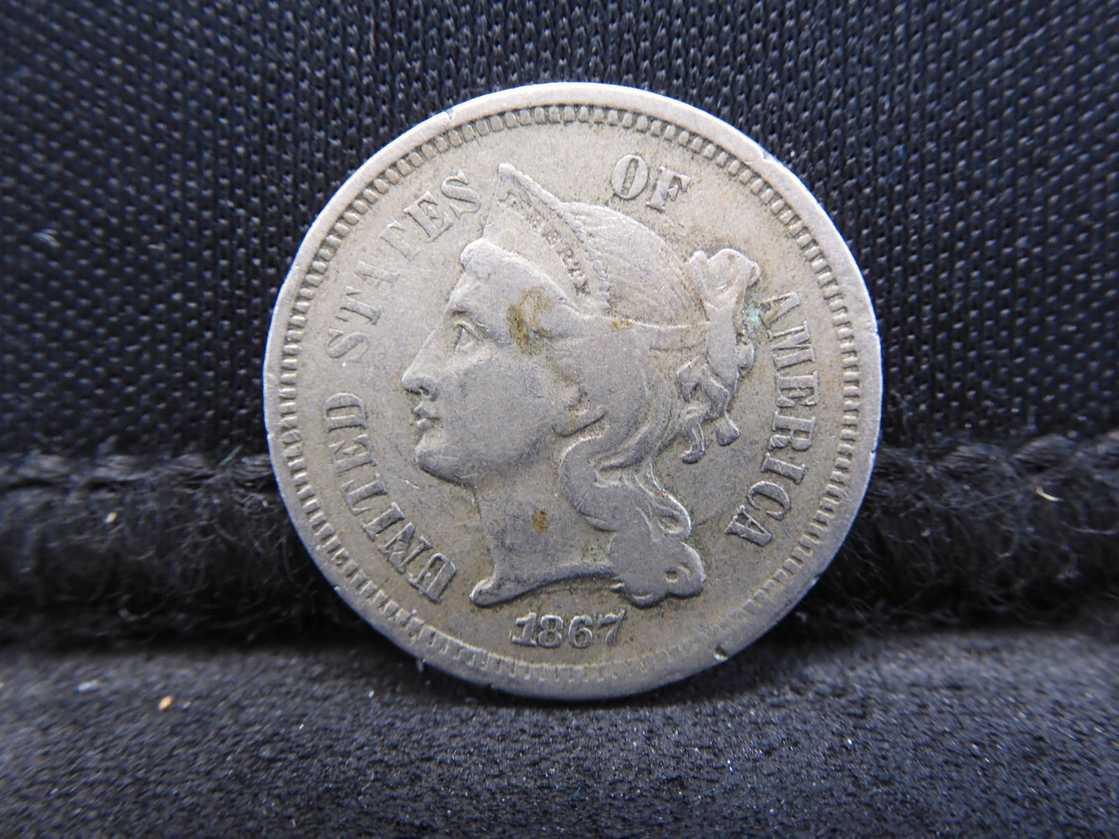 1867 United States 3-Cent Nickel. (1 of 2)