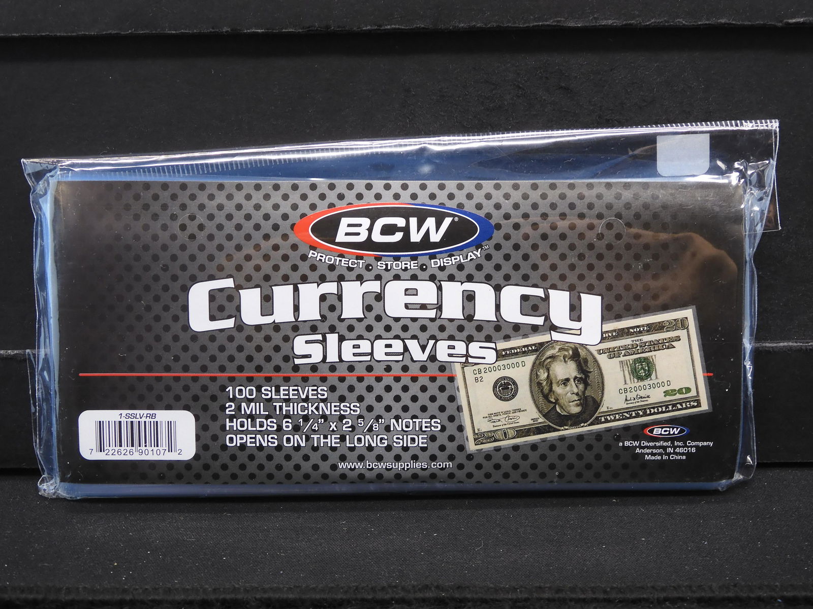 (100) CURRENCY SLEEVES (NEW/SEALED) (1 of 2)